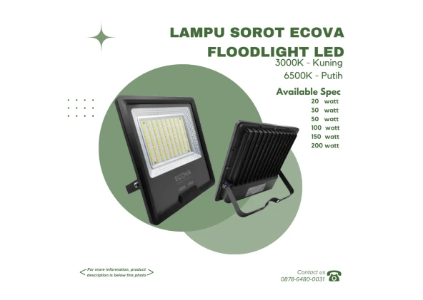 Lampu Gantung Sorot ECOVA - LAMPU SOROT FLOODLIGHT LED 1 ~blog/2023/9/28/18